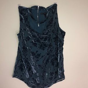 White House Black Market Paisley Velvet Blouse
